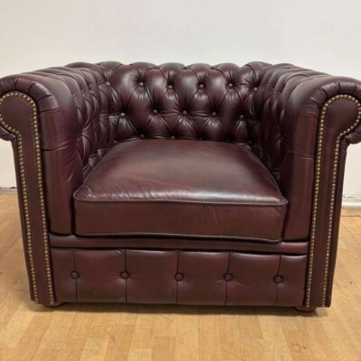 Chesterfield kreslo Burgundy