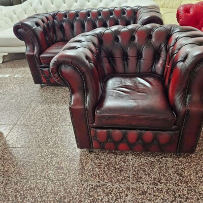 Chesterfield BURGUNDY&BLACK