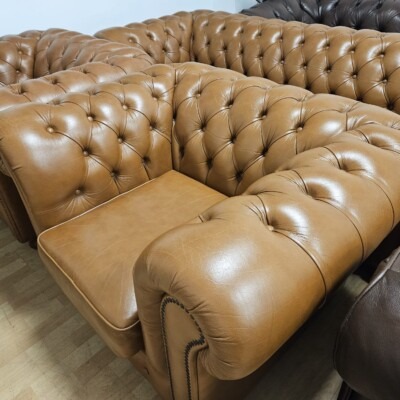 Chesterfield Brown 3+2+1